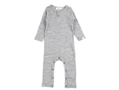 Lil Atelier grey melange onesie merino wool